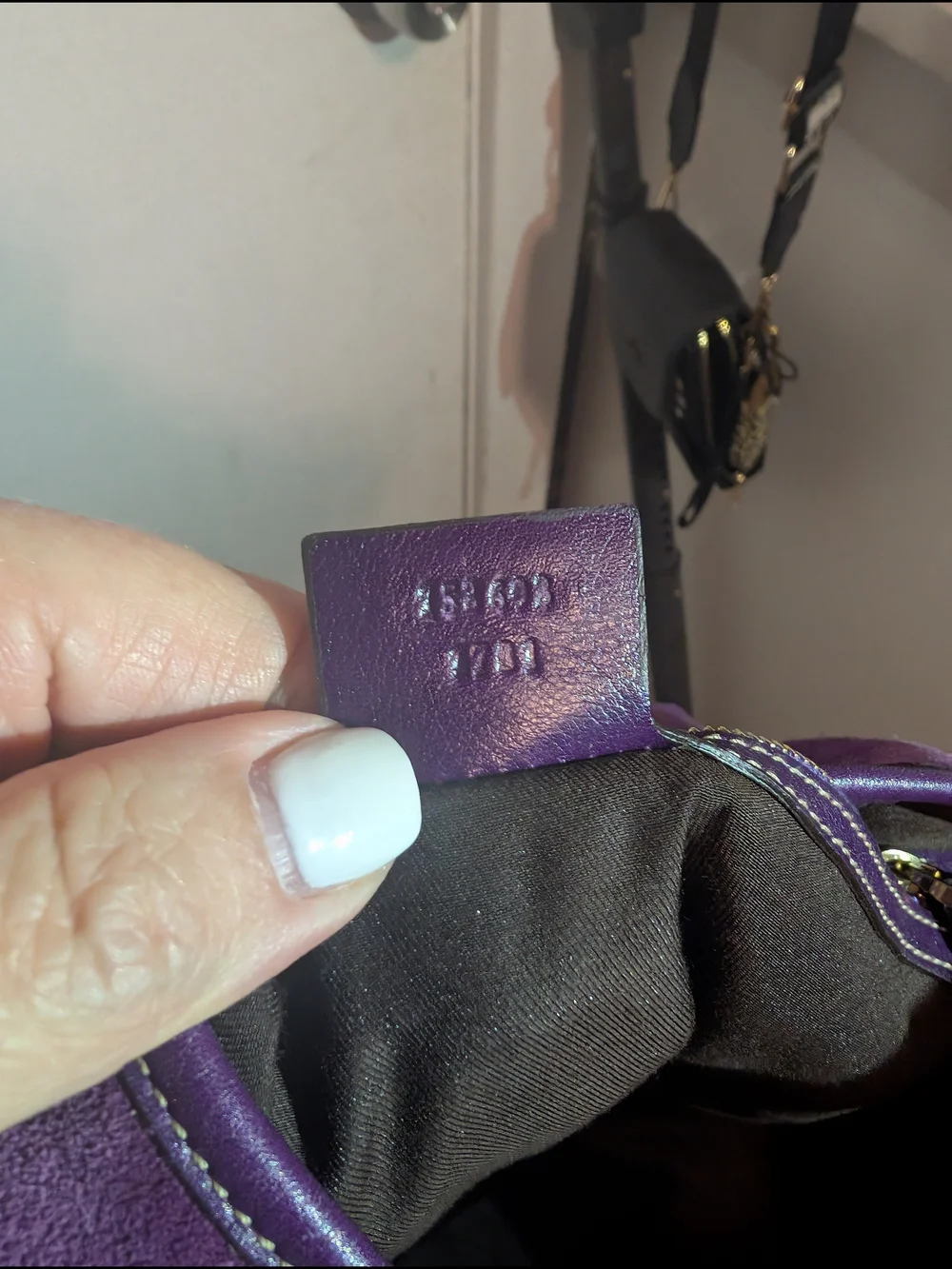 Purple Studded Hobo Shoulder Bag